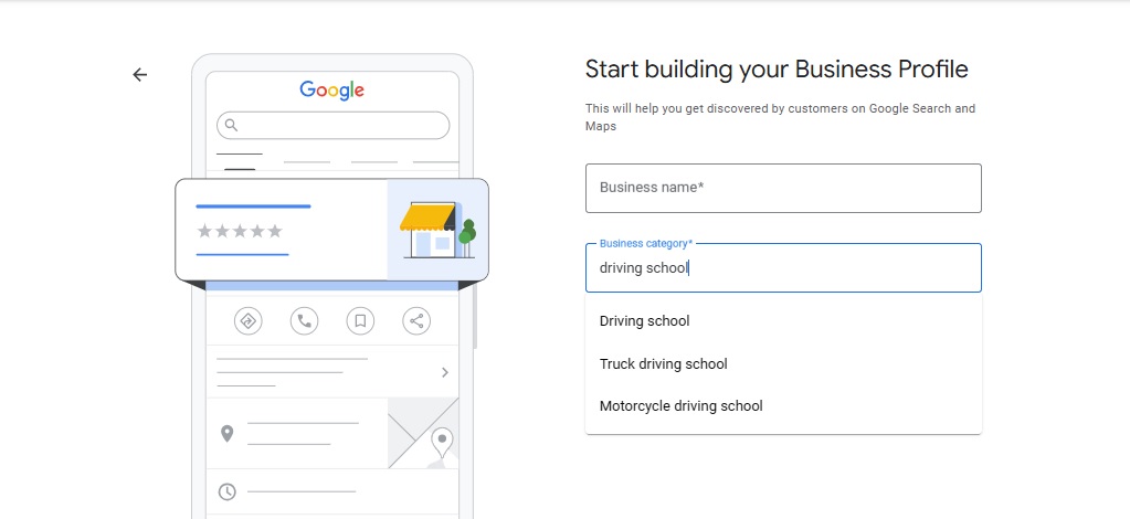 Claim Your Business on Google for driving school webstie marketing